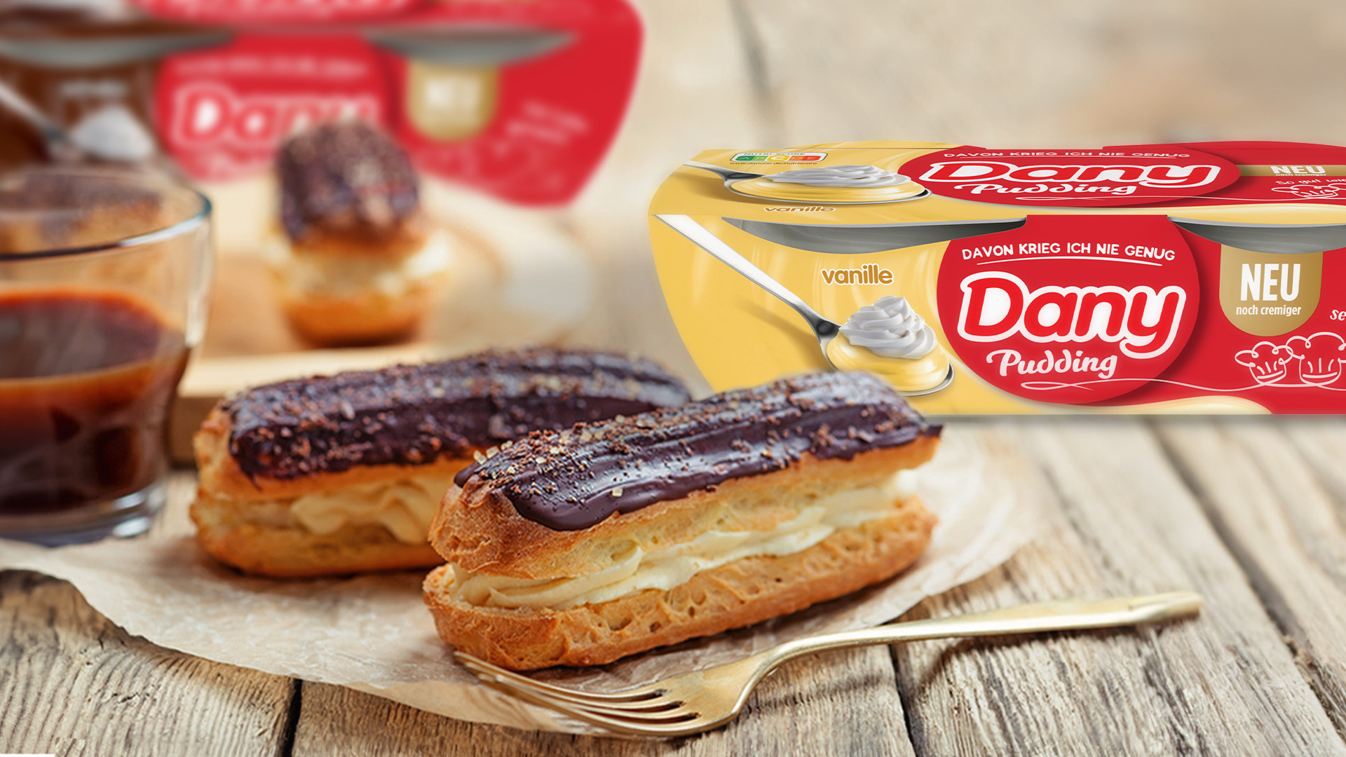 Eclairs mit Dany Schoko und Vanille